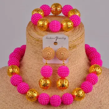 Violetinis kostiumas afrikos juvelyrika nustatyti, imituojant pearl afrikos karoliukų rinkinys nigerijos nustatyti FZZ59