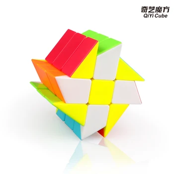 QiYi vėjo malūnas 3x3x3 Magic Cube Greičio Twist Magijos Kubo Galvosūkį žaislas antistress Rubis Neo Cubo Magico Vaikams