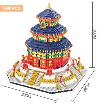 9846Pcs Žaislai Vaikams Kūrėjas Mini Blokų Pasaulyje Garsaus Architektūros Grand Palace Tailandas 3D Modelio Blokai Educationa