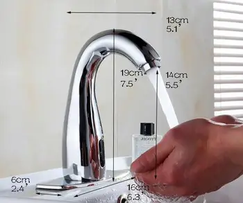 Vonios kambarys Automatinė Touch Nemokamai Jutiklis Maišytuvai, vandens taupymo Indukcinis elektrinis Vandens Bakstelėkite maišytuvas baterijos energijos XR8849