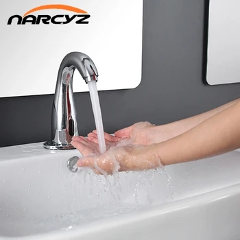 Vonios kambarys Automatinė Touch Nemokamai Jutiklis Maišytuvai, vandens taupymo Indukcinis elektrinis Vandens Bakstelėkite maišytuvas baterijos energijos XR8849