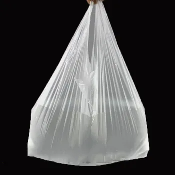 100vnt/Daug Skaidri Maisto Saugojimo Krepšys Kelių Dydžio Šiukšlių Maišą Balti Krepšiai Nešiojamų Šiukšlių Maišai Rinkos Vest Tipo Plastikiniai Maišeliai