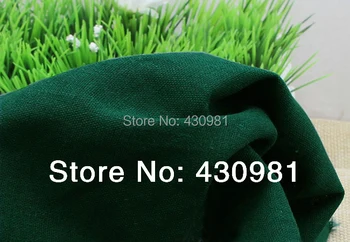100*140cm natūralaus lino ir medvilnės audinio maišelį suknelė medžiaga tamsiai žalia
