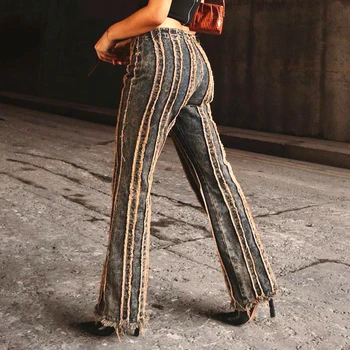 HEYounGIRL Pinikai Kratinys Vintage Džinsai Moterims Atsitiktinis High Waisted Ilgos Kelnės Ponios Streetwear Džinsinio Audinio Kelnės Capris Rudenį