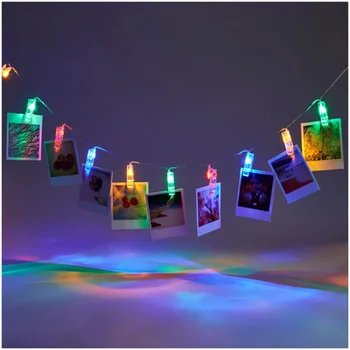 LED eilutės žibintai su mini kristalų klipai foto polaroid indeksas kino ekrane miegamasis šviesos apdaila