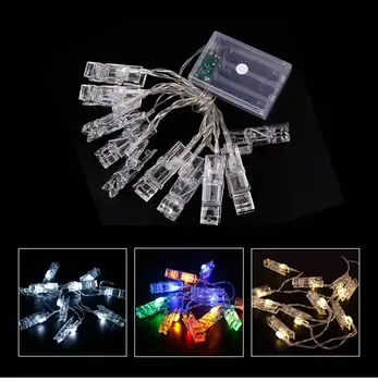 LED eilutės žibintai su mini kristalų klipai foto polaroid indeksas kino ekrane miegamasis šviesos apdaila
