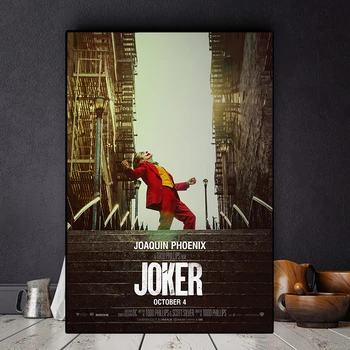 Joker Filmo Plakatas Drobė Spausdina Joaquin Phoenix Cuadros Naftos Tapyba ant Sienos Plakatas paveiksl už Kambarį Namų Dekoro