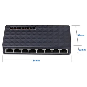 5/8 Uostų Gigabit Desktop Switch RJ45 Ethernet Switch 10/100/1000mbps Lan Koncentratoriaus, Perjungtuvo