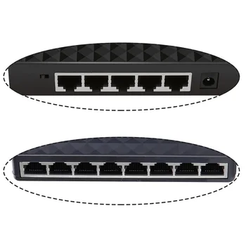 5/8 Uostų Gigabit Desktop Switch RJ45 Ethernet Switch 10/100/1000mbps Lan Koncentratoriaus, Perjungtuvo