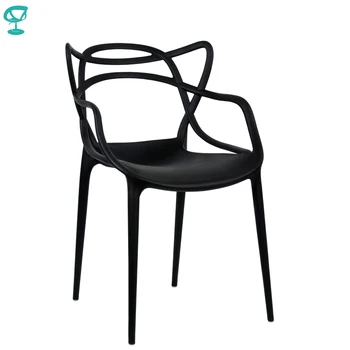 94974 Barneo N-221 Plastikiniai Virtuvės Interjero Kėdė Kėdė Gatvės Kavinės Kėdės, Virtuvės Baldai, Black nemokamas pristatymas Rusija