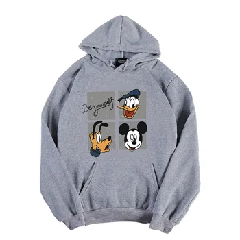 Disney moteris ančiukas Donaldas Mickey Mouse naujas plus aksomo sustorėjimas atsitiktinis mados animacinių filmų prarasti hoodie drabužių streetwear