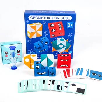 Vaikų Kubo Blokai Švietimo Žaislai Veidą,-keičiasi Interaktyvūs Žaidimai, Puzzle Žaidimai Mediniai Žaislai Vaikams Vaikams