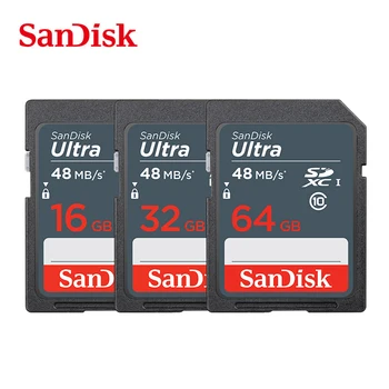 SanDisk Ultra Originalus SD kortele 8GB 16GB 32GB SDHC 64GB SDXC Class10 Atminties Kortelės C10 NUPLAUKITE-1 Parama Fotoaparatas