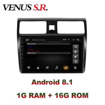VenusSR Android 8.1 2.5 D automobiliui, dvd Suzuki Swift radijo 2008-multimedia, GPS Radijas stereo gps navigacijos