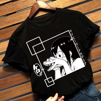 Tsuyu Asui Froppy Mano Herojus akademinės bendruomenės Klasikiniai Marškinėliai Kawaii Anime trumparankoviai Marškinėliai, Unisex