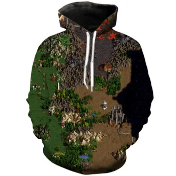 PLstar Kosmosas Heroes of Might & Magic 2018 m. naujo dizaino Žaidimai map 3d Spausdinimo Hoodies Mens Mados Palaidinukė Atsitiktinis Unisex hoodies