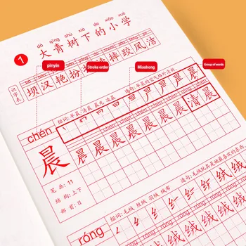 Trečios klasės viršutinės ir apatinės reguliariai scenarijus vaikų pradinės mokyklos studentų pen sunku pen kaligrafija Kinijos priedu