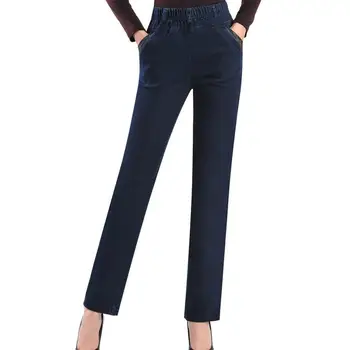 Pavasarį ir rudenį siuvinėti džinsai moterų haremas didelio elastingu juosmeniu plius dydis 7xl moteris ilgai ziajać
