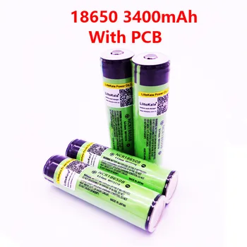 Originalus LiitoKala 18650 3400mAh baterija 3.7 V, Li-ion Rechargebale baterija PCB Saugomų NCR18650B 18650 3400