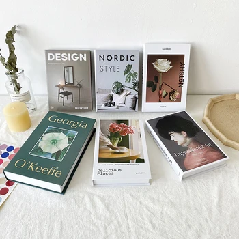 Pranešk apie netikrą Knygos Apdaila ir Puošyba Nustatyti Dekoratyvinis Knygos Šiaurės Stiliaus Ins Minimalistinio anglų Žurnalas, Šiuolaikines Modeliavimo Knyga