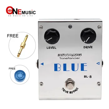 Biyang ToneFancier BL-8 BLUE Overdrive Efektas Elektrinės Gitaros Pedalas Tiesa Apeiti Dizainas su Aukso Pedalo Jungtis