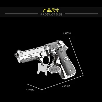 Nan juanių 3D Metalo Įspūdį Beretta 92 Karinių ginklų 