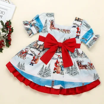 Naujas Kalėdų Bamblys Vaikas Baby Girl Tutu Suknelė Princesė Raudona Lankas Šalis Gimtadienio Suknelė Nėrinių Suknelė Vaikų Drabužių Kalėdų Kostiumai