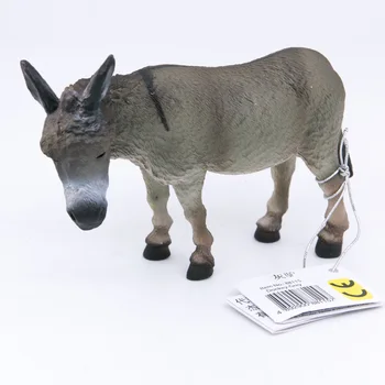 CollectA Ūkio Laiko Gyvūnus, Pilka Donkeyt Plastiko Pav Vaikų Modeliavimas Žaislo Modelis #88115