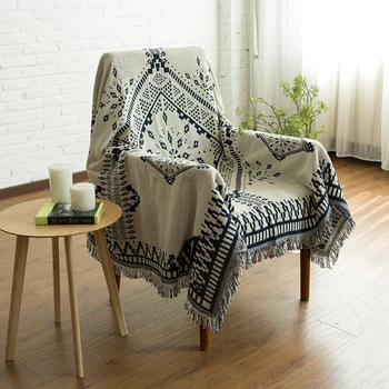 Tamsiai Mėlyna Balta Kilim danga, sofa, svetainė, miegamojo kilimas, sofa-kilim antklodė turkijos etninės modelis gobelenas lovatiesė