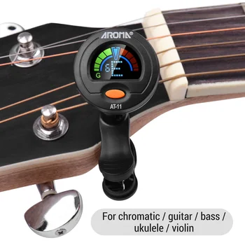 AROMA AT-11 Clip-on Imtuvas Spalvų Ekrano Chromatines Gitara, Bosinė Ukulėle Smuiku, gitara dalys gitara Tunner gitara priedai
