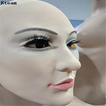 Realus Žmogaus Odos Kaukė Užmaskuoti Save Kaukės iš Latekso, Odos Crossdress Kaukė helovinas tušus de realista maske silikono veido COS