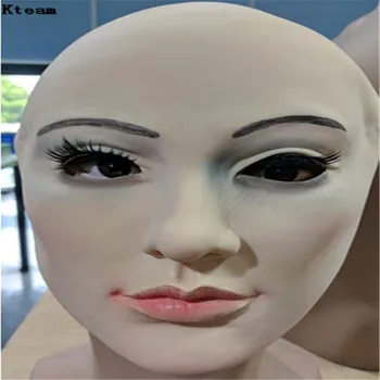 Realus Žmogaus Odos Kaukė Užmaskuoti Save Kaukės iš Latekso, Odos Crossdress Kaukė helovinas tušus de realista maske silikono veido COS