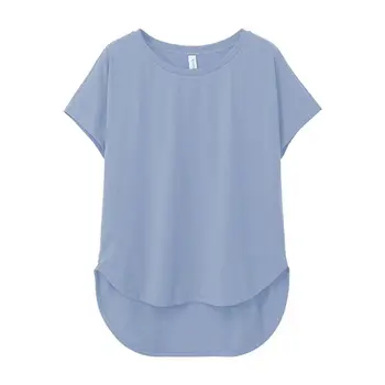 Medvilnės Prarasti Atsitiktinis Vasaros trumpomis Rankovėmis Moterų marškinėliai Moterims asimetrinė O-neck Tee Viršūnes M30326