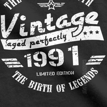 Vyras Marškinėliai Derliaus 1991 28-ąjį Gimtadienį T-Shirt Dovana Vyrams Nuostabus Trumpas Rankovėmis Marškinėliai, Drabužiai Grynos Medvilnės Unikalus