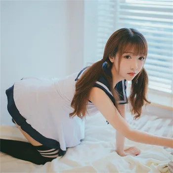 Japonija/korėjiečių mokyklines Uniformas Seksualus, Mielas Moteris/Mergina Sailor Kostiumas JK Studentų Drabužių Rinkiniai suknelė+Kelnaitės Vienas dydis