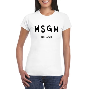2019 Mados Moterų, Vyrų MsgM Marškinėliai moteriška Vasaros Raides, Print T-shirt Juokinga Viršuje Tee baltos Medvilnės o-kaklo trumpomis rankovėmis Marškinėlius