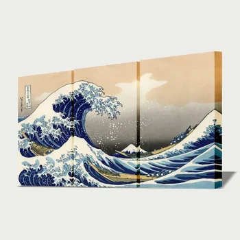 Japonų Ukiyo-e vaizdo banga drobės Kanagawa banglenčių fudzijama kraštovaizdžio sienos meno plakato spauda už kambarį tapyba