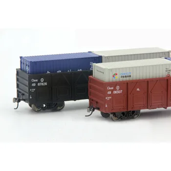 Sodo Traukinio 1/87 C64K atidaryti automobilio 20 pėdų konteineris, krovininis automobilis Kinija traukinio modelis