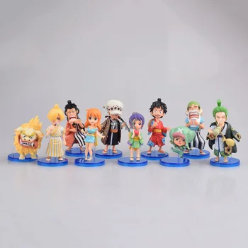 10vnt Vienas Gabalas Pav Luffy pav Zoro PVC Veiksmų Anime Zoro pav Periferinės įrangos Modelis Žaislas Darbastalio apdaila Dovana vaikams