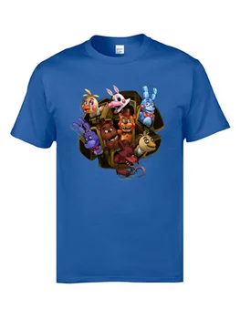 Penkios Naktys Freddys Vaizdo Žaidimų T Shirts Juokinga Dizaino Studentas Viršūnes Tees Vasaros/Rudens Įgulos Kaklo Medvilnės Audinio Drabužiai