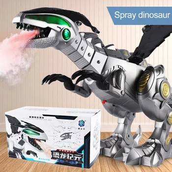 Elektros Dinozaurai Modelis Žaislas Didelio Dydžio Pėsčiomis Purškimo Dinozaurų Robotas su Šviesos, Garso Sūpynės Modeliavimas Dinozaurų Žaislas Berniukui Dovana