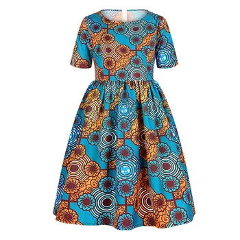 Dashiki Afrikos Vaikai, Mergaitės Suknelė Vasaros 2020 Trumpas Rankovės Vaikų Suknelės Skraiste Filė Tradiciniai Spausdinti Mergina Drabužius Vestido