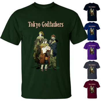 Anime Tokyo Godfathers V1 Satoshi Kon Filmo Marškinėliai (Juodas) Visi Dydžiai S-3Xl Prarasti Dydis Viršuje Ajax Juokingi Marškinėliai