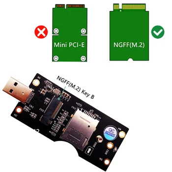 XT-XINTE už NGFF M. 2 Raktas B USB 3.0 Adapteris Keitiklis Kortelės Board Desktop PC Add on Kortelę į SIM Kortelės Lizdą, skirtą Staliniams kompiuteriams Nešiojamas kompiuteris