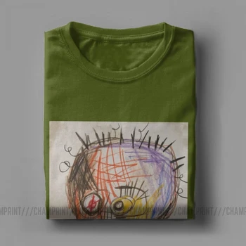 Jean Michel Basquiat Vyrų T Shirts Pieštuku Ir Pieštuku Kaukolė Vektorius Meno Gerbėjas Atsitiktinis Tee Trumpas Rankovės Marškinėliai Medvilnė, Plius Dydis