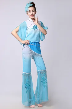 Kinijos liaudies kostiumas moterims tradicija drabužiai suknelė dėvėti tradicinių šokių kostiumai kinijos liaudies šokių kostiumų ventiliatorius