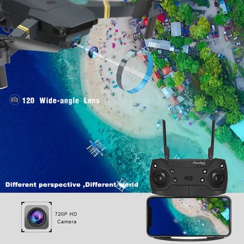 E58 WIFI FPV Su Tiesa 4K/1080P/720P plačiakampį HD vaizdo Kamera Aukštos Hold Režimu, Sulankstomas Rankos RC Drone Quadcopter RTF VS E68 M69 F86