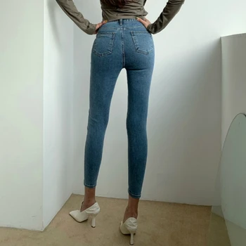 Mozuleva 2020 M. Aukštos Juosmens Raukiniai Moterų Džinsus Apkarpyti Kelnės Moteriška Pieštuku Džinsai Moterims Streetwear Džinsai Skinny Kelnės
