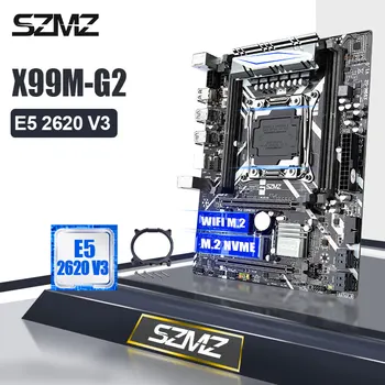 SZMZ X99M-G2 pagrindinės Plokštės Rinkinys Su E5 2620V3 Procesorių Palaikymas PCIE 16X USB 3.0 SATA Ir DDR4 Atmintis