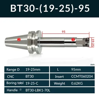 Tvarkyti BT30 ir Didelio tikslumo RBH19-25 Twin-tiek Šiurkštus sklandžiai Gręžimo Galvos cutter giliai skyles, skirtas įrašyti, gręžimo įrankis